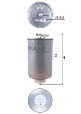 KL43 Фільтр палива (MAHLE)