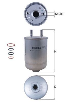 KL752/5D Фільтр палива (MAHLE)