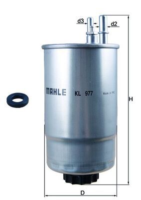 KL977D Фільтр палива (MAHLE)
