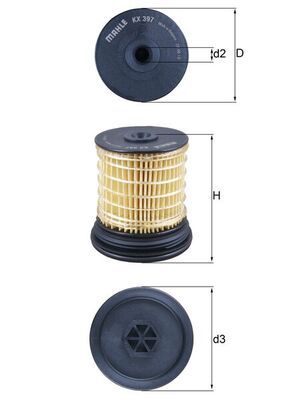 KX397 Фільтр палива (MAHLE)