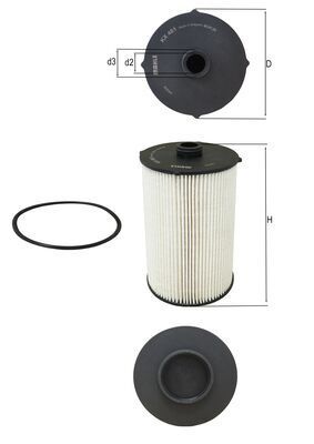 KX481D Фільтр палива (MAHLE)
