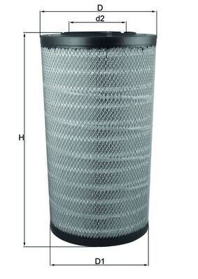 LX2838 Фільтр повітря (MAHLE)