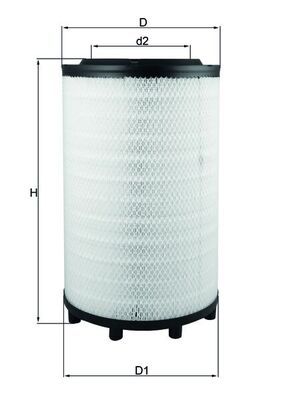 LX3582 Фільтр повітря (MAHLE)