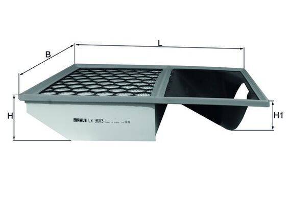 LX3603 Фільтр повітря (MAHLE)