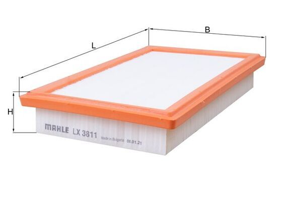 LX3811 Фільтр повітря (MAHLE)