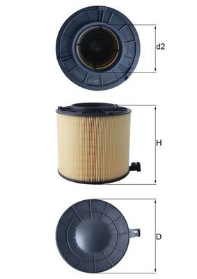 LX4406 Фільтр повітря (MAHLE)