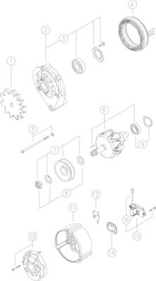 MAHLE MG123 Генератор