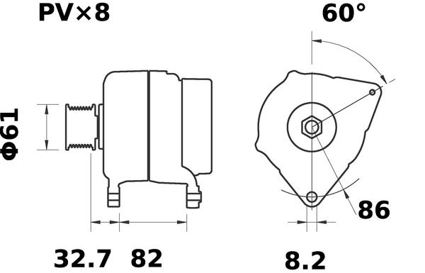 MAHLE MG286 Генератор