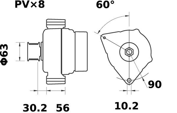 MAHLE MG36 Генератор
