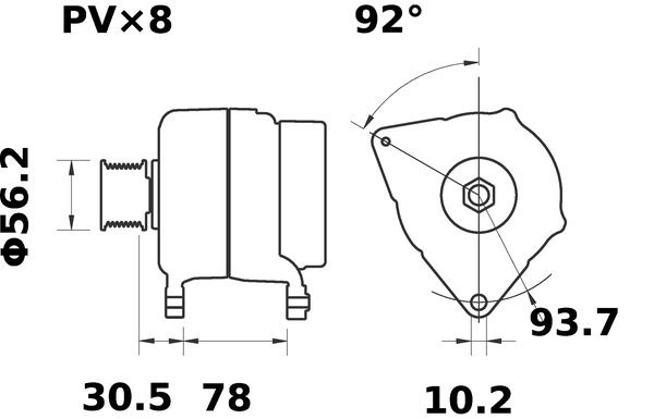 MAHLE MG38 Генератор