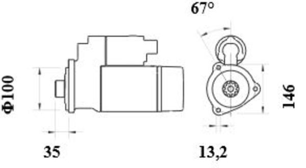 MAHLE MS1002 Стартер