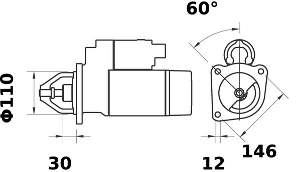 MAHLE MS107 Стартер