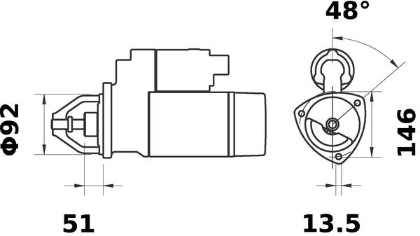 MAHLE MS117 Стартер