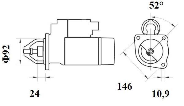 MAHLE MS25 Стартер
