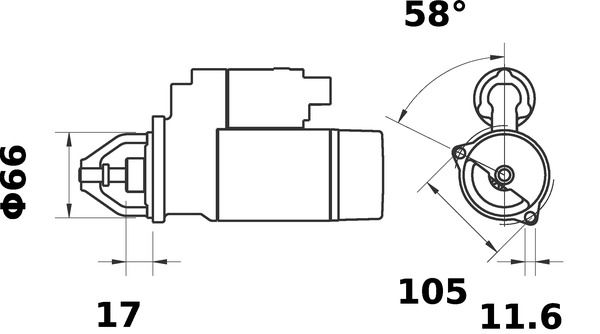 MAHLE MS414 Стартер
