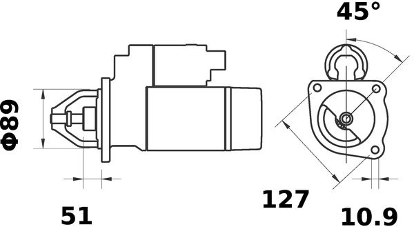 MAHLE MS486 Стартер