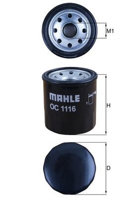 OC1116 Фільтр масла (MAHLE)