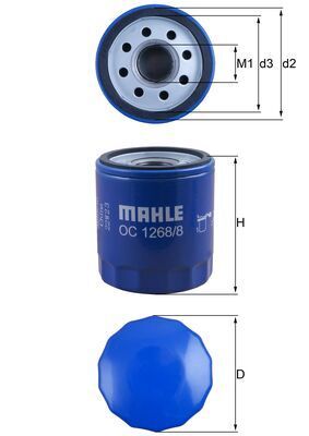 OC1268/8 Фільтр масла (MAHLE)