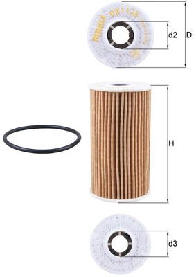OX1138D Фільтр масла (MAHLE)