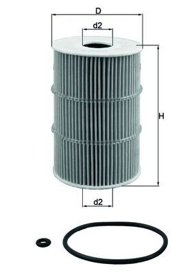 OX378D Фільтр масла (MAHLE)