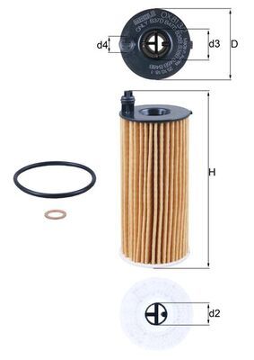 OX813/2D Фільтр масла (MAHLE)