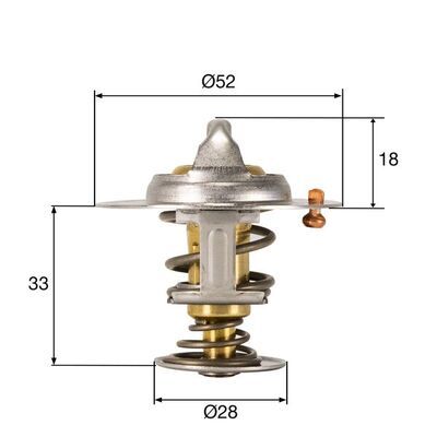 MAHLE TX32792D Термостат Ford Transit Courier/Fiesta/Focus/Mondeo 1.0/1.1 14- (92°C)