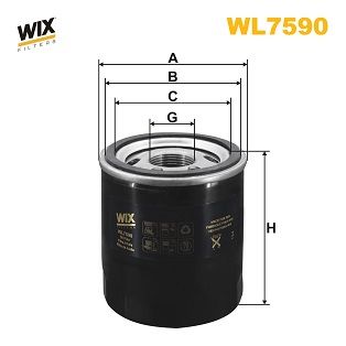 WL7590   (570/3)  WIX Фільтр масла