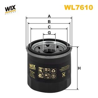 WL7610   WIX Фільтр масла