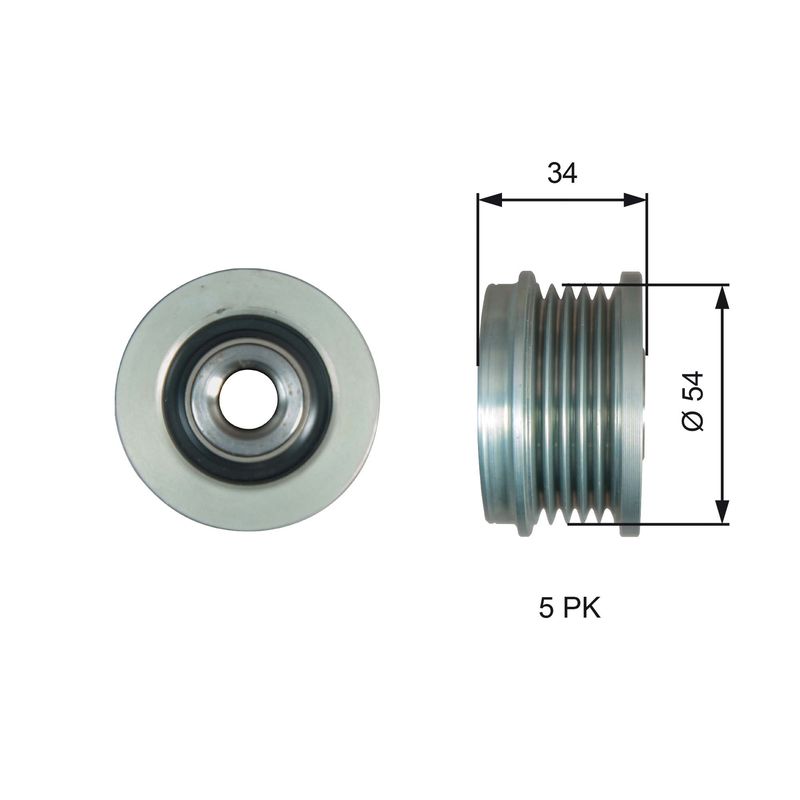 OAP7220 (7789-10220)  Шків генератора GATES OVERRUNNING ALT.PULLEY