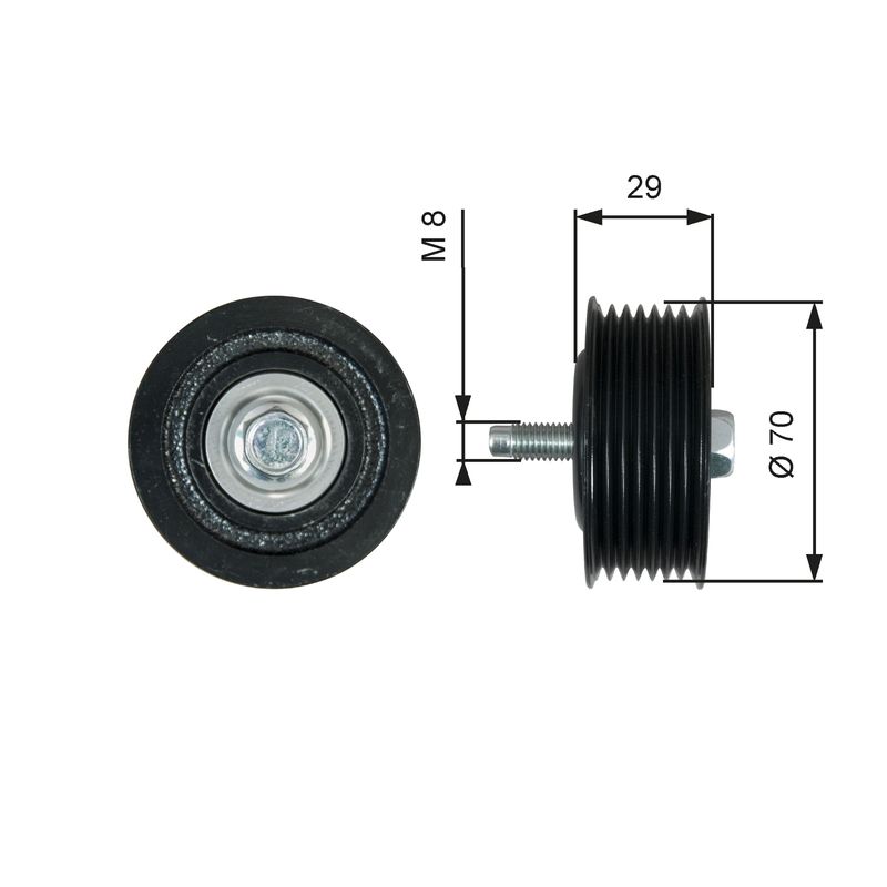 T36773 (7803-21773)  Обвідний ролик GATES DRIVEALIGN MV IDLER
