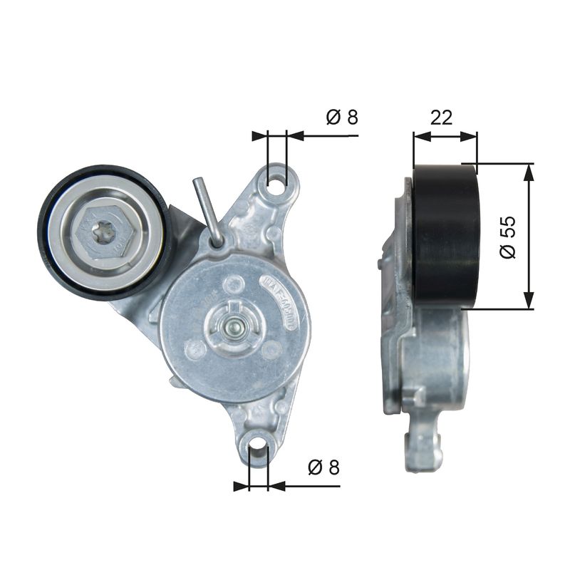 T39392 (7808-21792)  Натяжний ролик ременя GATES DRIVEALIGN MV TENS
