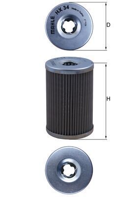 HX34 Фільтр масла (KNECHT)