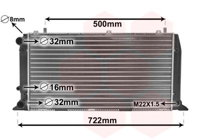 VAN WEZEL 03002047 Радіатор охолодження Audi 80/100 1,6-2,0 86-