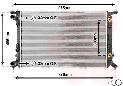 VAN WEZEL 03002293 Радіатор, система охолодження двигуна