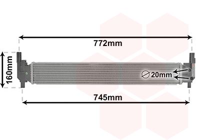 VAN WEZEL 03002346 Радіатор охолодження Skoda Fabia/Rapid/Roomster1.2/1.4 TSI 10-