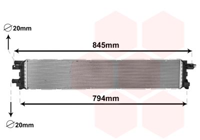 VAN WEZEL 03002366 Радіатор охолодження Audi A4-A8/Q5 2.0D-4.0 07-18