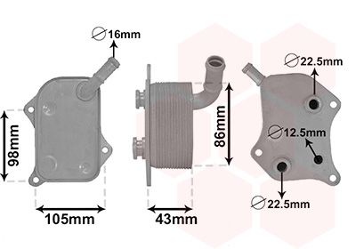 VAN WEZEL 03003414 Радіатор масляний Audi A4/A6/VW Passat 00-05