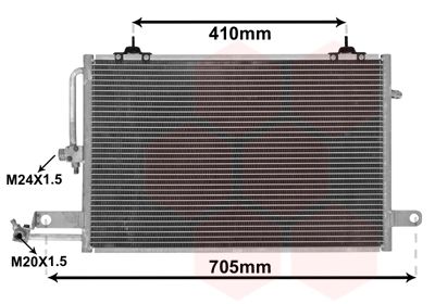 VAN WEZEL 03005117 Радіатор кондиціонера Audi 100/A6 1.8-4.2 90-97