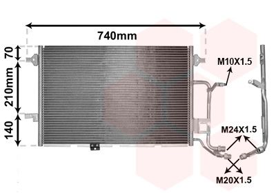 VAN WEZEL 03005137 Радіатор кондиціонера Audi A6 2.5 TDI 97-05