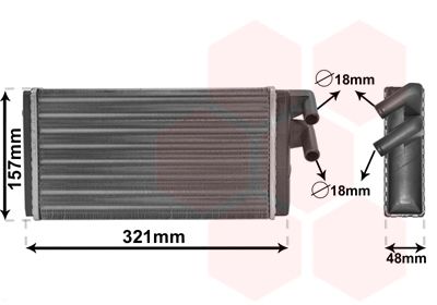 VAN WEZEL 03006052 Радіатор пічки Audi 100 77-/A6 94-