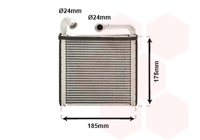 VAN WEZEL 03016385 Радіатор пічки Skoda OctaviaIII/SuperbIII/Karoq/Kodiaq/VW Crafter/Arteon 12-