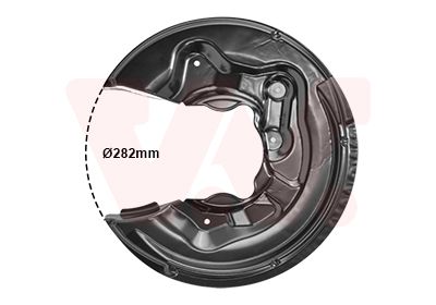 VAN WEZEL 0334374 Захист диска гальмівного (заднього) (R) VW Tiguan/Passat/Skoda Superb 08-15