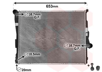 VAN WEZEL 06002205 Радіатор охолодження BMW 3 (E46) 00-05 M43/N46/M47/M52/M54 (+ отв.масл.радіатор)