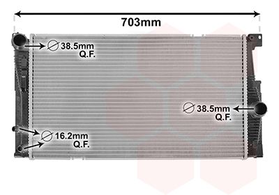 VAN WEZEL 06002549 Радіатор охолодження BMW 5 (10/F11) 2.0 11-17 N20