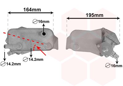 VAN WEZEL 06003350 Радіатор масляний АКПП BMW 3 (E90) (N52/N53)/X1 (E84) (N20/N52) 04-13 (теплообмін