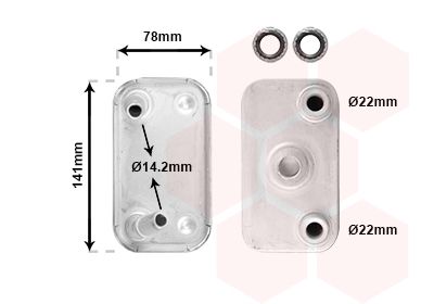VAN WEZEL 06003406 Радіатор масляний АКПП BMW X5 3.0d-4.6i 00-06 (теплообмінник) M54/M57/M62/N62