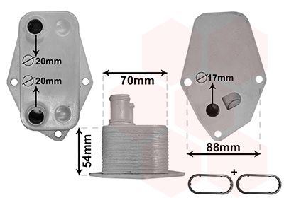 VAN WEZEL 06003557 Радіатор масляний BMW 3 (E46)/5 (E39) 2.0D 98-03 M47