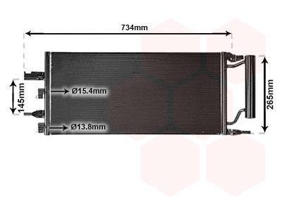 VAN WEZEL 06005607 Радіатор кондиціонера BMW X1 (F48) 15-21 B48