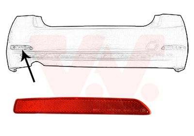 VAN WEZEL 0693939 Світловідбивач бампера (заднього) BMW 3 (F30/F80) 14-19 (L)