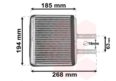 VAN WEZEL 08006042 Радіатор пічки Chevrolet Aveo 05-